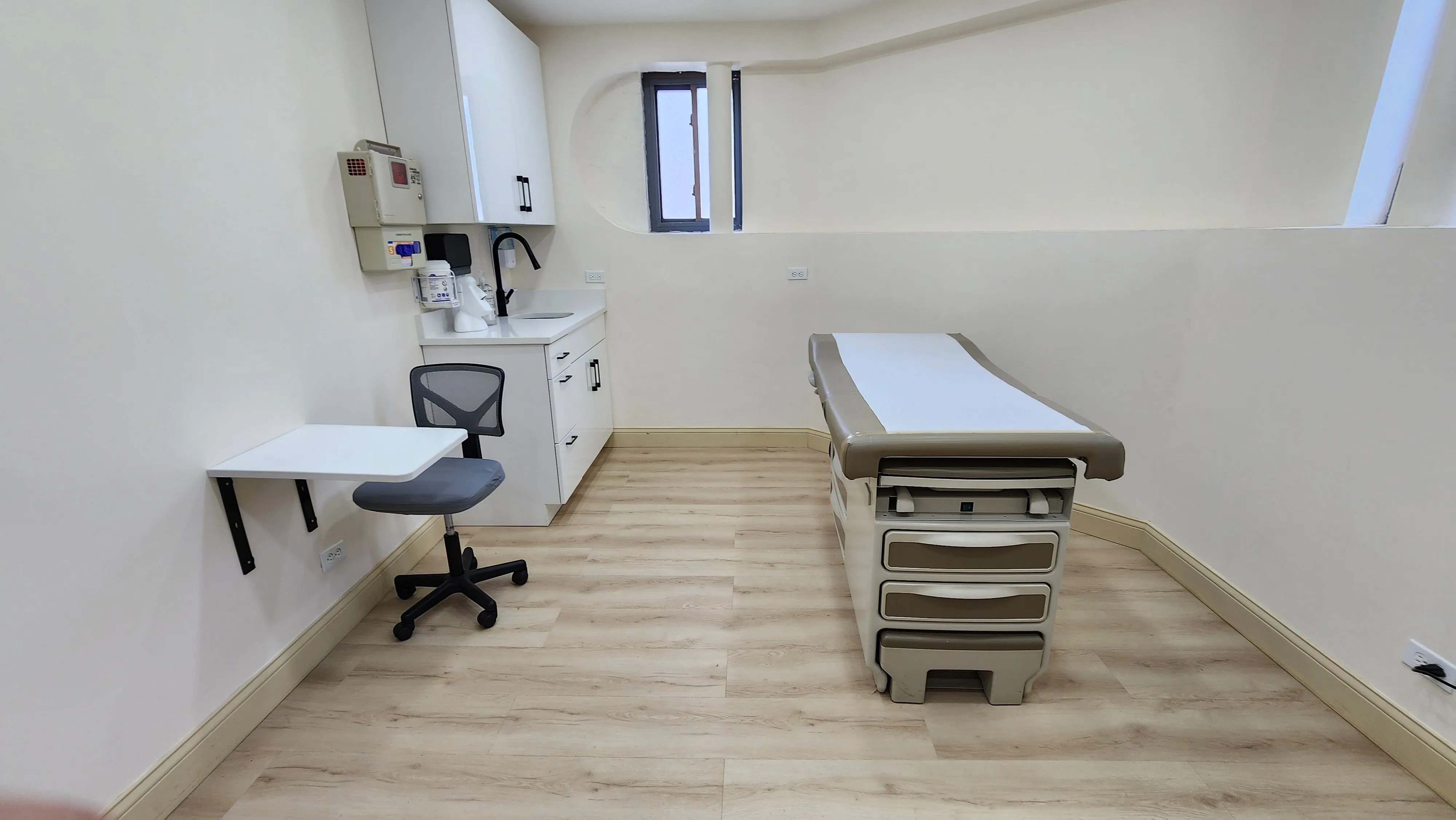 A caring doctor with a patient