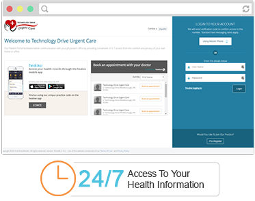 Healow Patient Portal login screen screenshot